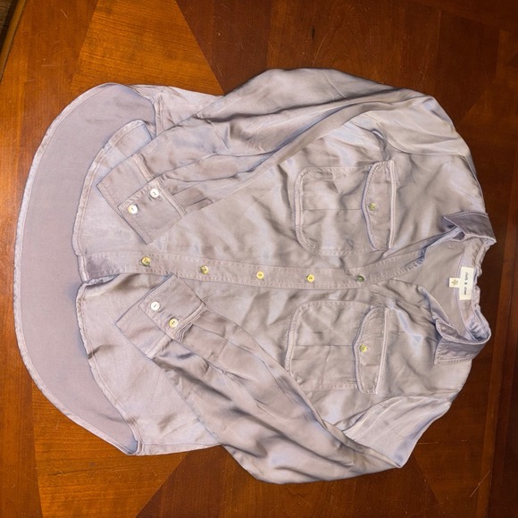 Cloth & Stone |‎ Anthropologie | Womens Small | Mauve Utility Button Down - Picture 7 of 13